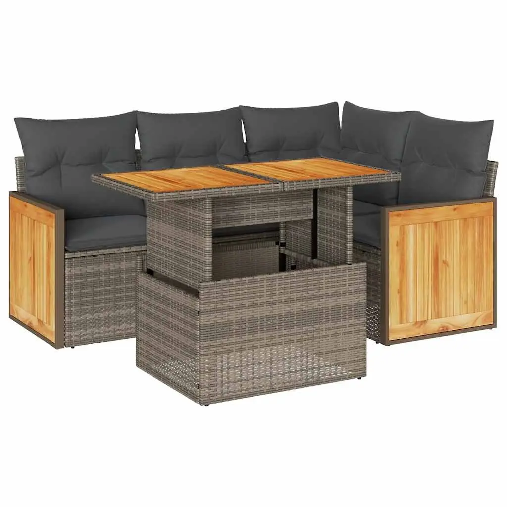 5-Piece Garden Sofa Set with Storage Solutions