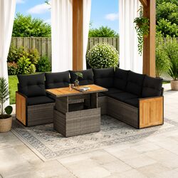 Reliable 7-Piece Outdoor Sofa Set with Storage Solutions