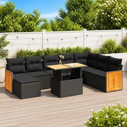 Comfortable and Functional 9-Piece Garden Sofa Set