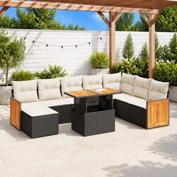 Reliable 9-Piece Garden Sofa Set with Storage Options