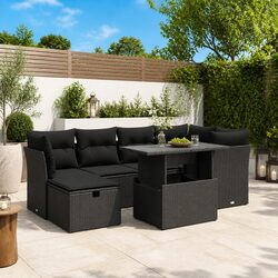 Comforting 7-Piece Garden Sofa Set with Storage