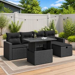 Comfort Meets Value in Our 6 Piece Garden Sofa Set