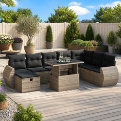 Value-Driven 9-Piece Garden Sofa Set for Relaxation