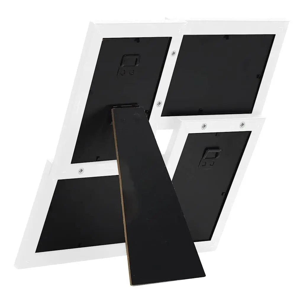 Photo Frame Collage Display White Modern for 4 Pictures 13x18cm Size Wall or Table Decor
