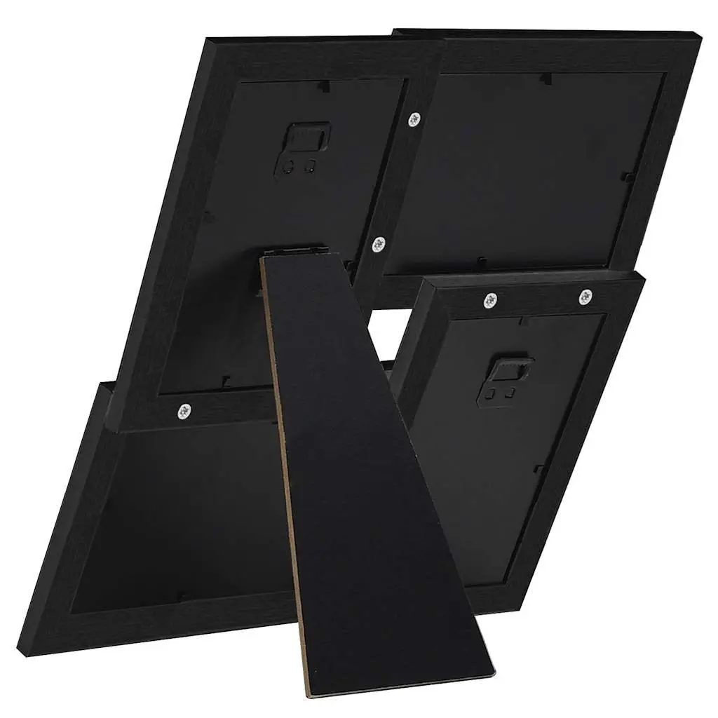 Collage Photo Frame 4 Opening Display 13x18 cm Black Wall Table Decor