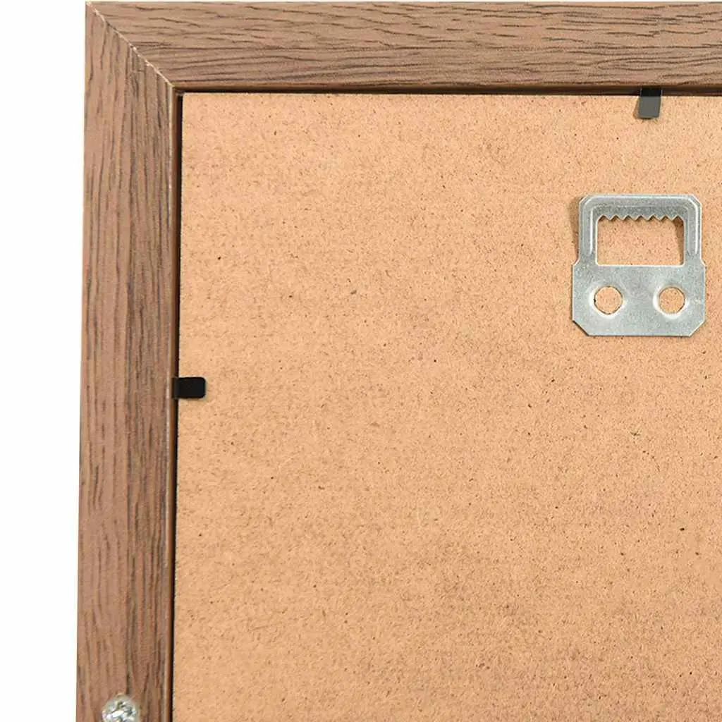Collage Photo Frame 10 Piece Set Wall Display Home Decor Gallery Light Brown