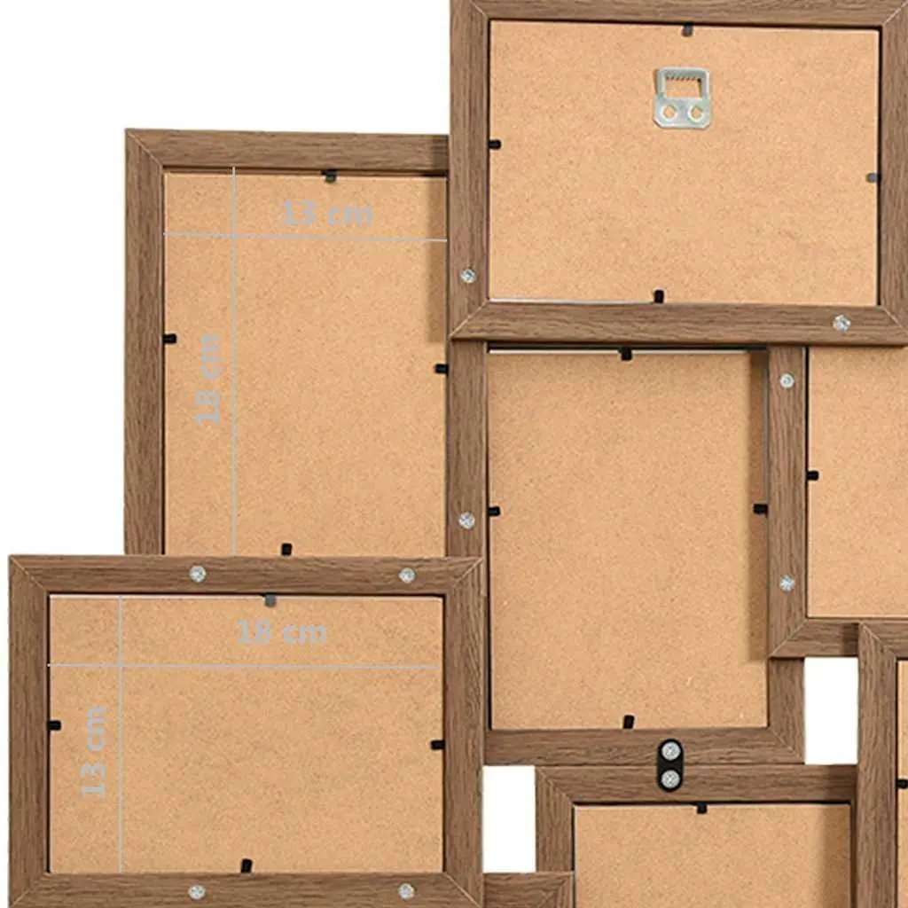 Collage Photo Frame 10 Pieces 13x18 cm Wall Display Brown