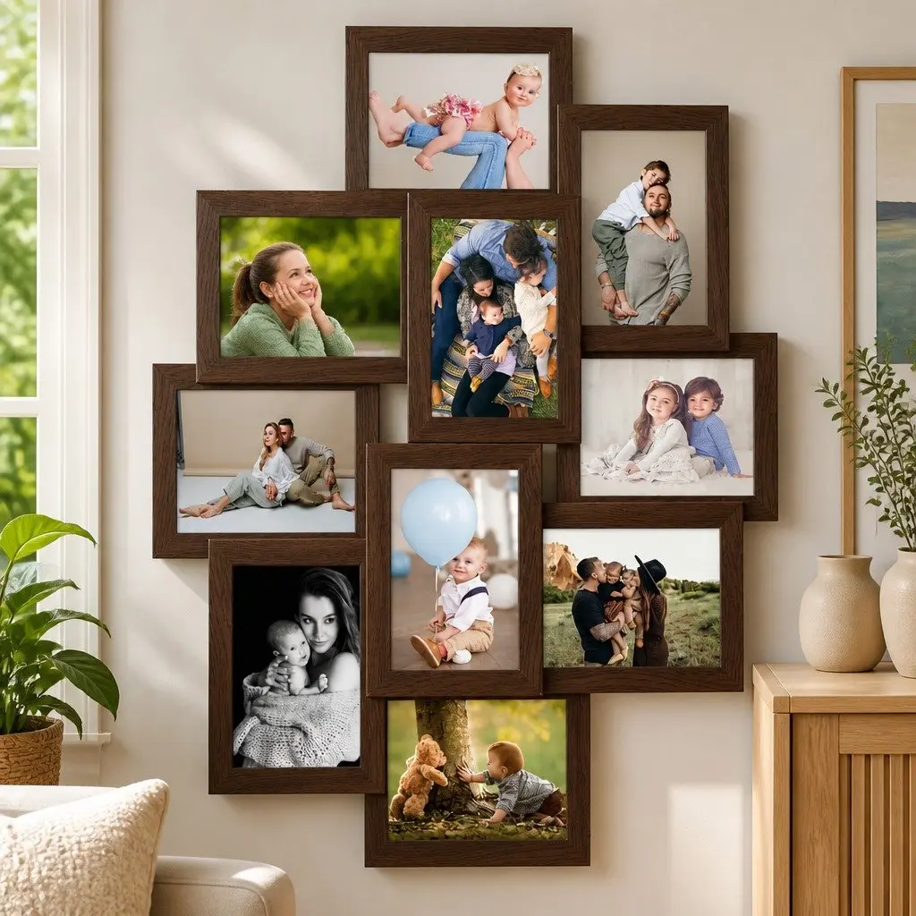 10-Piece Collage Frame Set for Cherished Memories 13x18cm