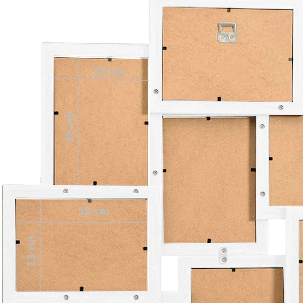Collage Photo Frame Wall Display 13x18cm White 10 Piece Home Decor