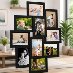Reliable 10-Piece Collage Photo Frame Set in Black