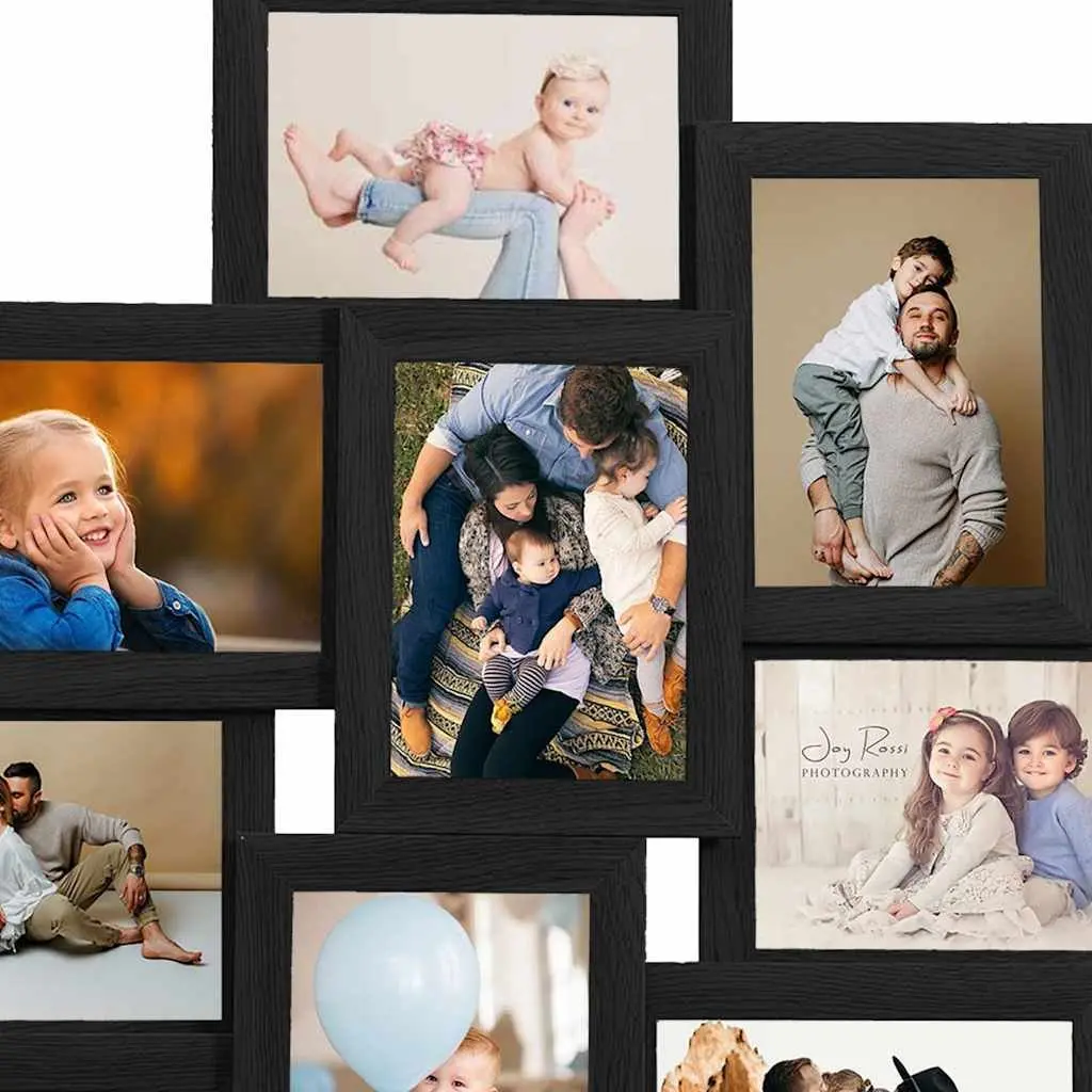 Collage Photo Frame Set 10 Piece Wall Display 13x18 cm Black
