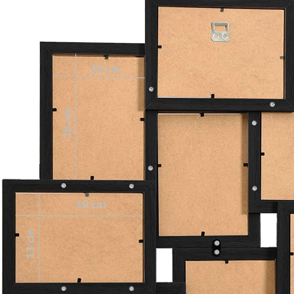 Collage Photo Frame Set 10 Piece Wall Display 13x18 cm Black