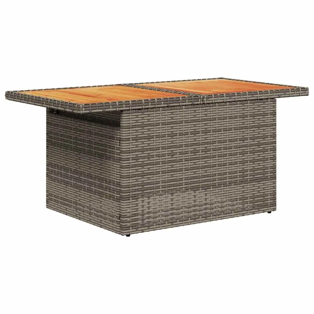 Garden Sofa Set 8 Piece Outdoor Furniture Grey Poly Rattan Modular