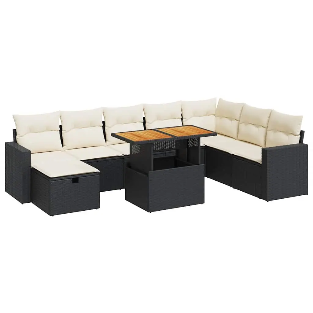 Black Outdoor Sofa Set for Relaxation