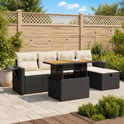 Comfortable and Practical 6 Piece Garden Sofa Set