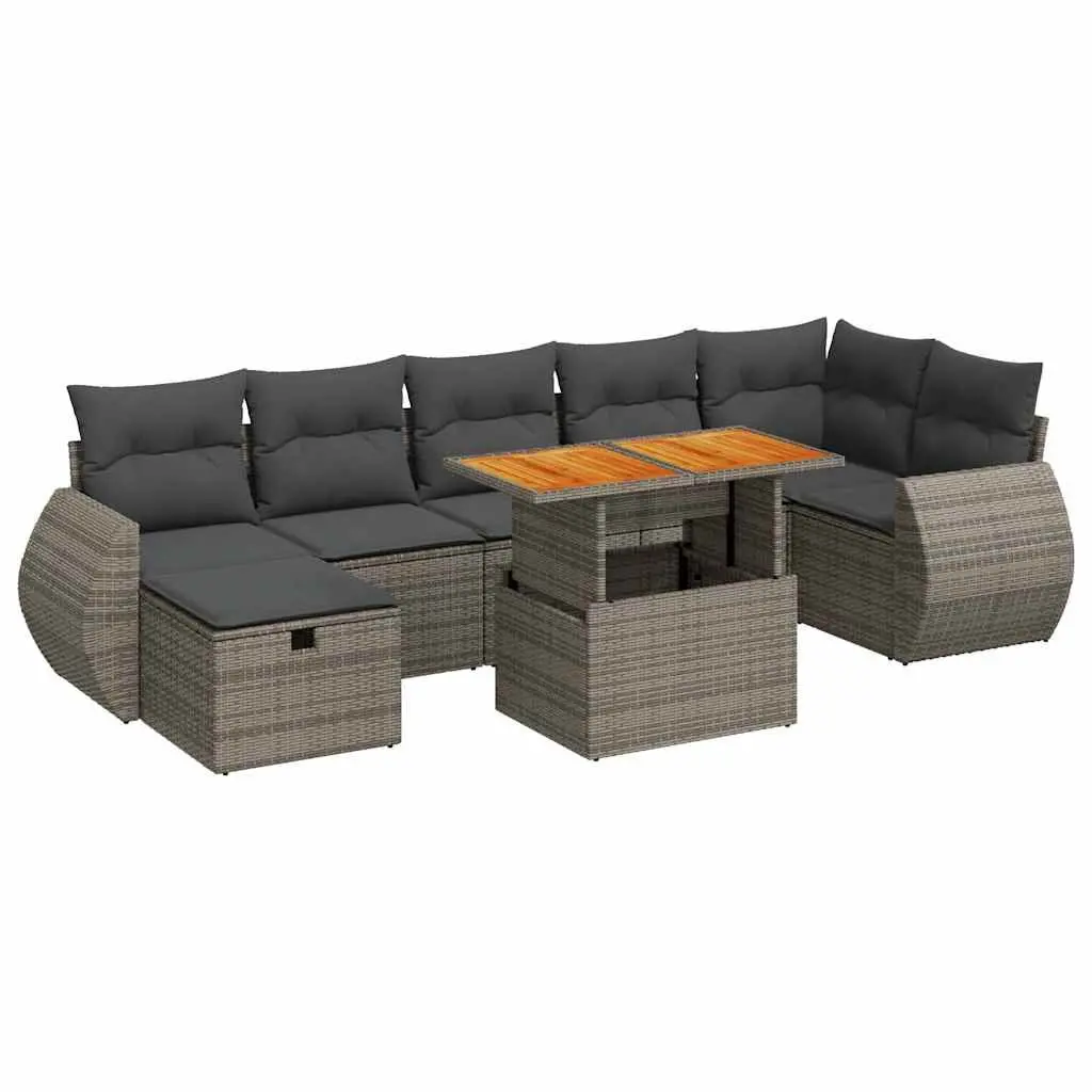 Garden Sofa Set 5 Piece Outdoor Furniture Modular Grey Patio Lounge