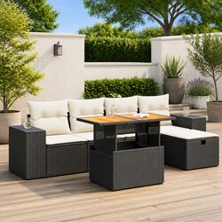 Comfortable and Practical 6-Piece Garden Sofa Set