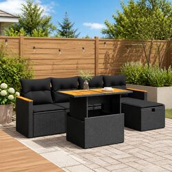 Comfortable and Practical 6 Piece Garden Sofa Set