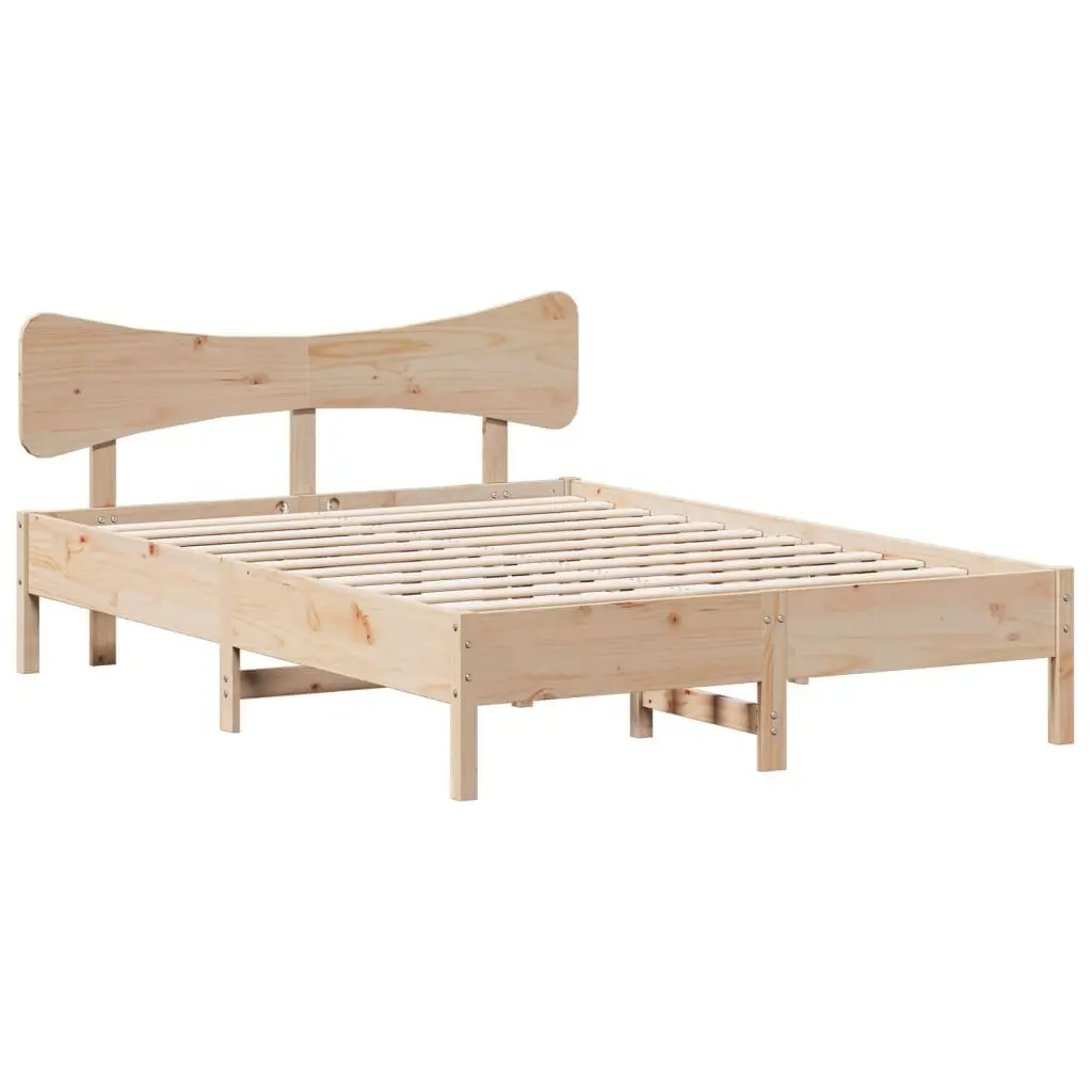 Solid Wood Pine Bed Frame 135x190 cm