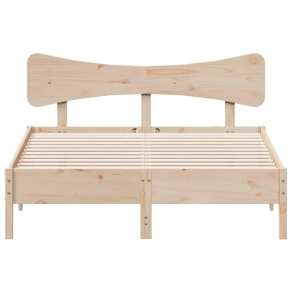 Solid Wood Pine Bed Frame 135x190 cm