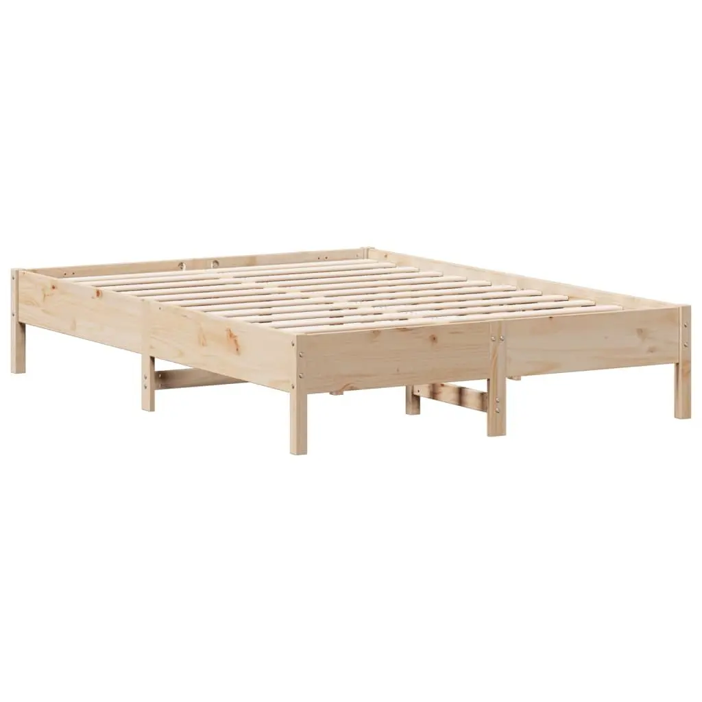 Solid Wood Pine Bed Frame 135x190 cm
