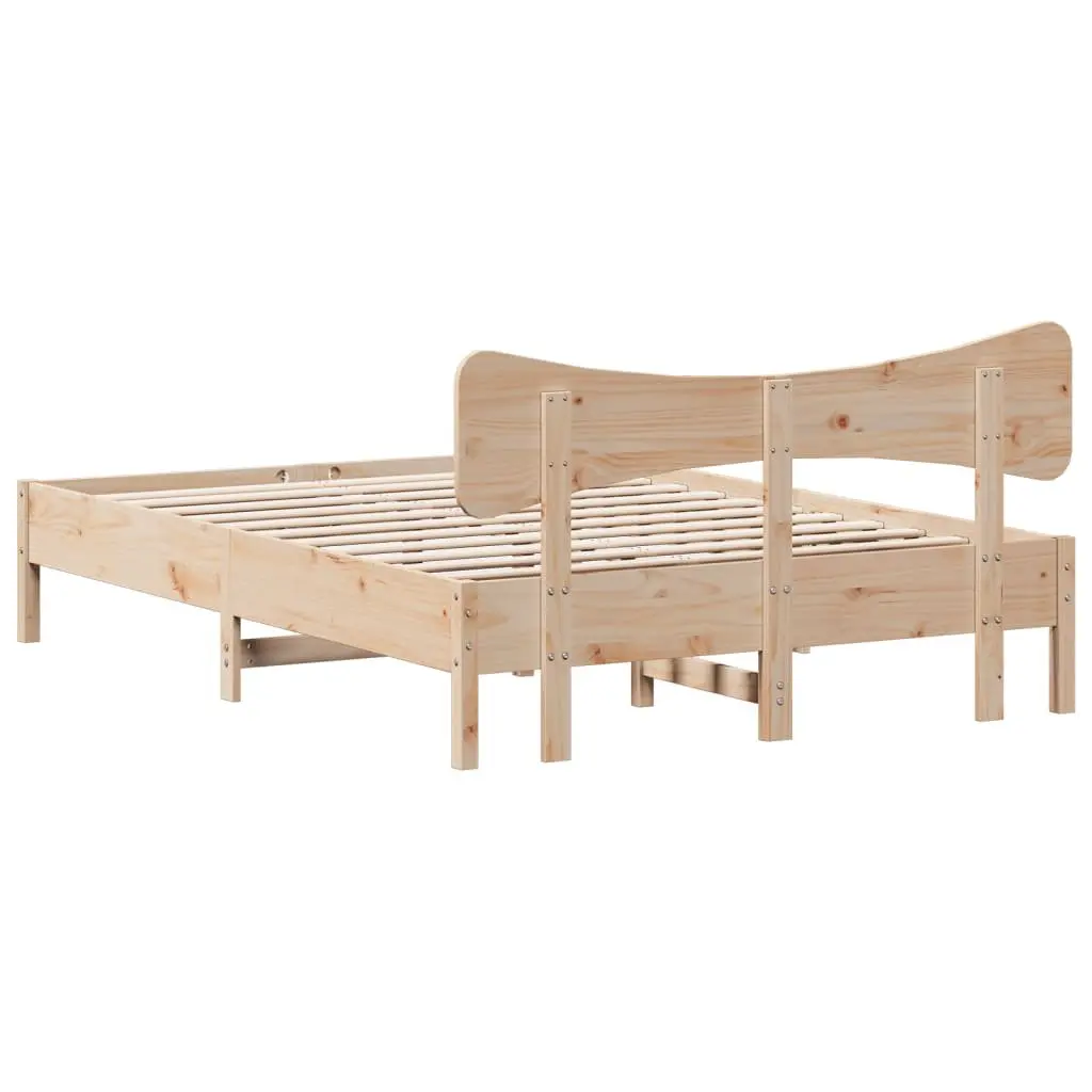 Solid Wood Pine Bed Frame 135x190 cm