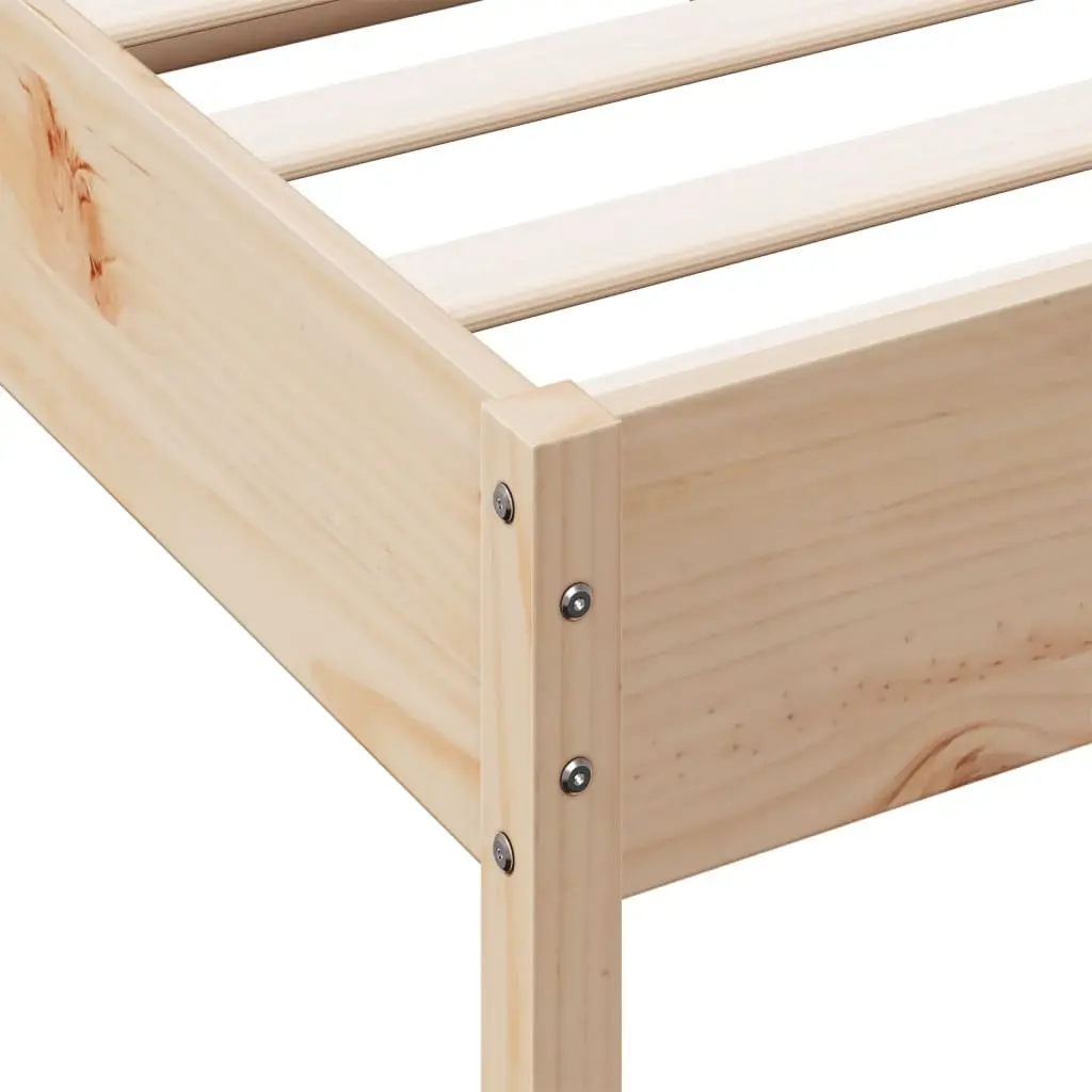 Solid Wood Pine Bed Frame 135x190 cm
