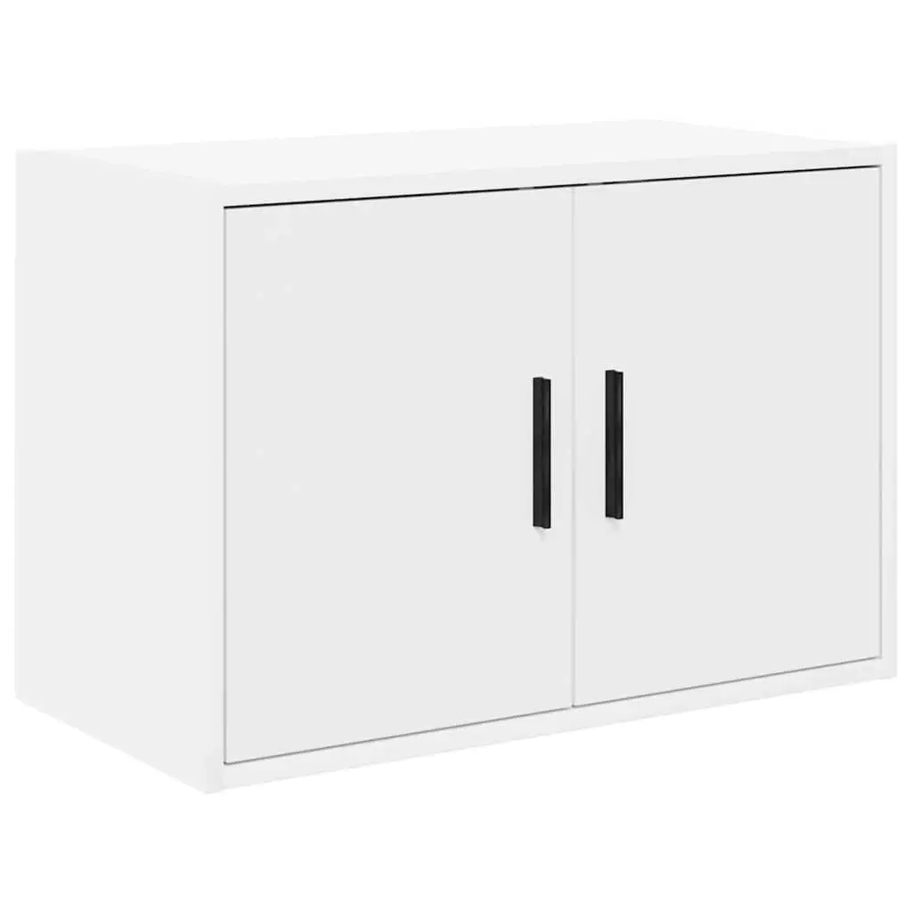 Garage Storage Cabinets 2pc White Engineered Wood Tool Organiser