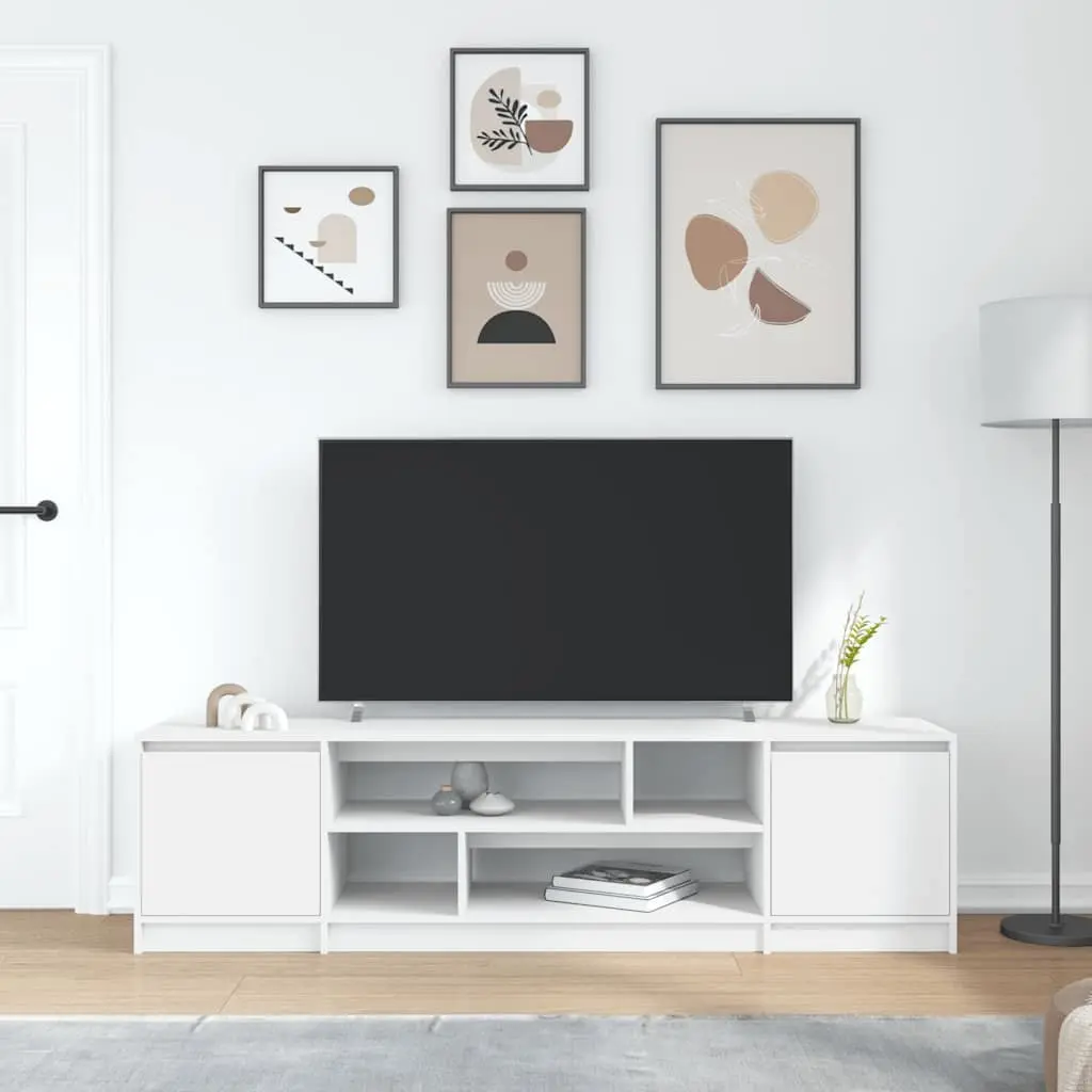 TV Cabinet Storage Unit Engineered Wood 188.5 x 41 x 50 cm White