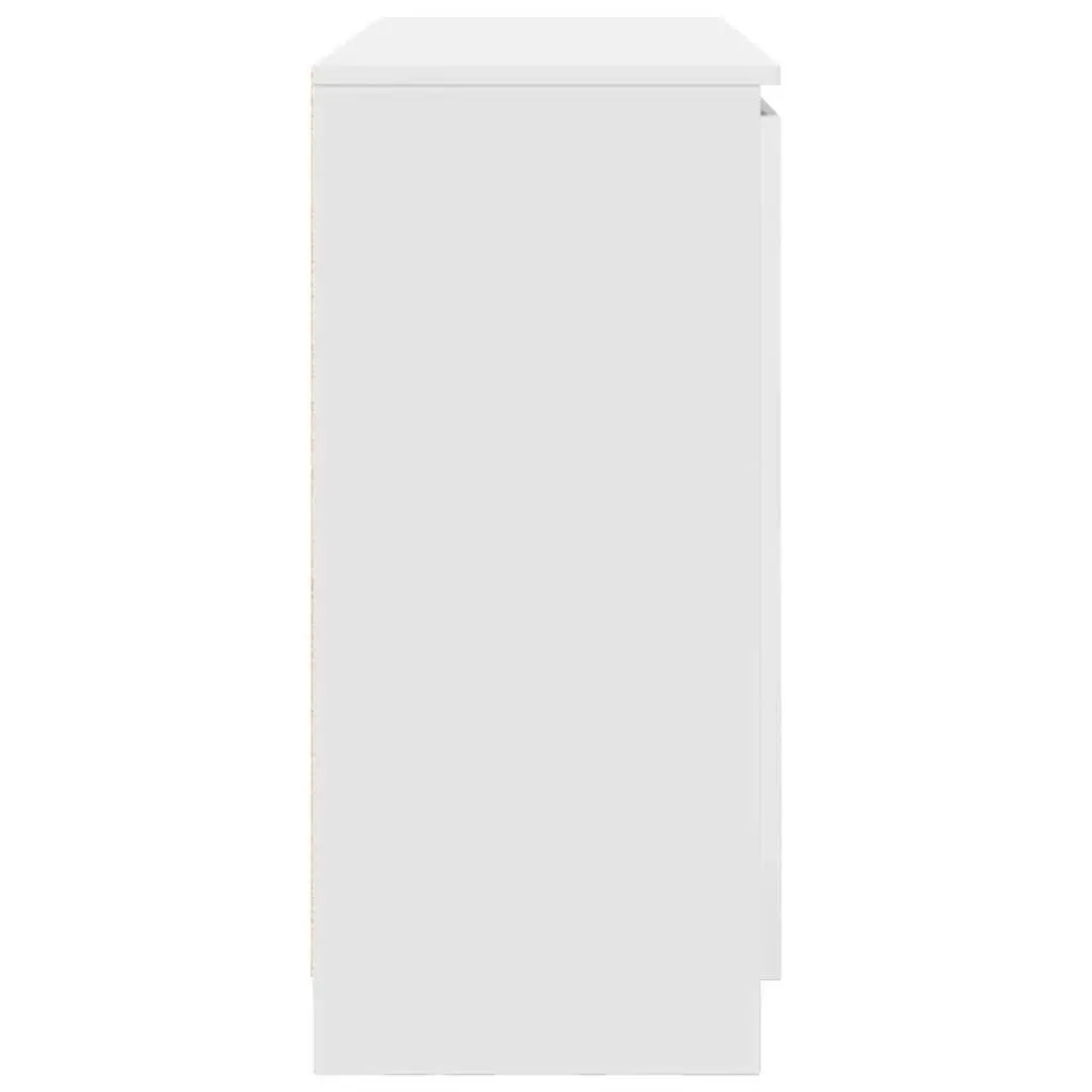 Sideboard with Drawers White Storage Cabinet Engineered Wood Buffet Organiser