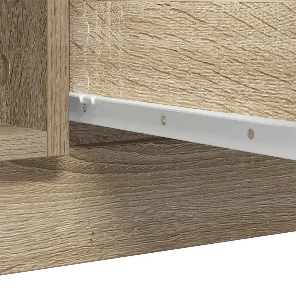 Sideboard with Drawers Storage Cabinet Sonoma Oak Brown Engineered Wood