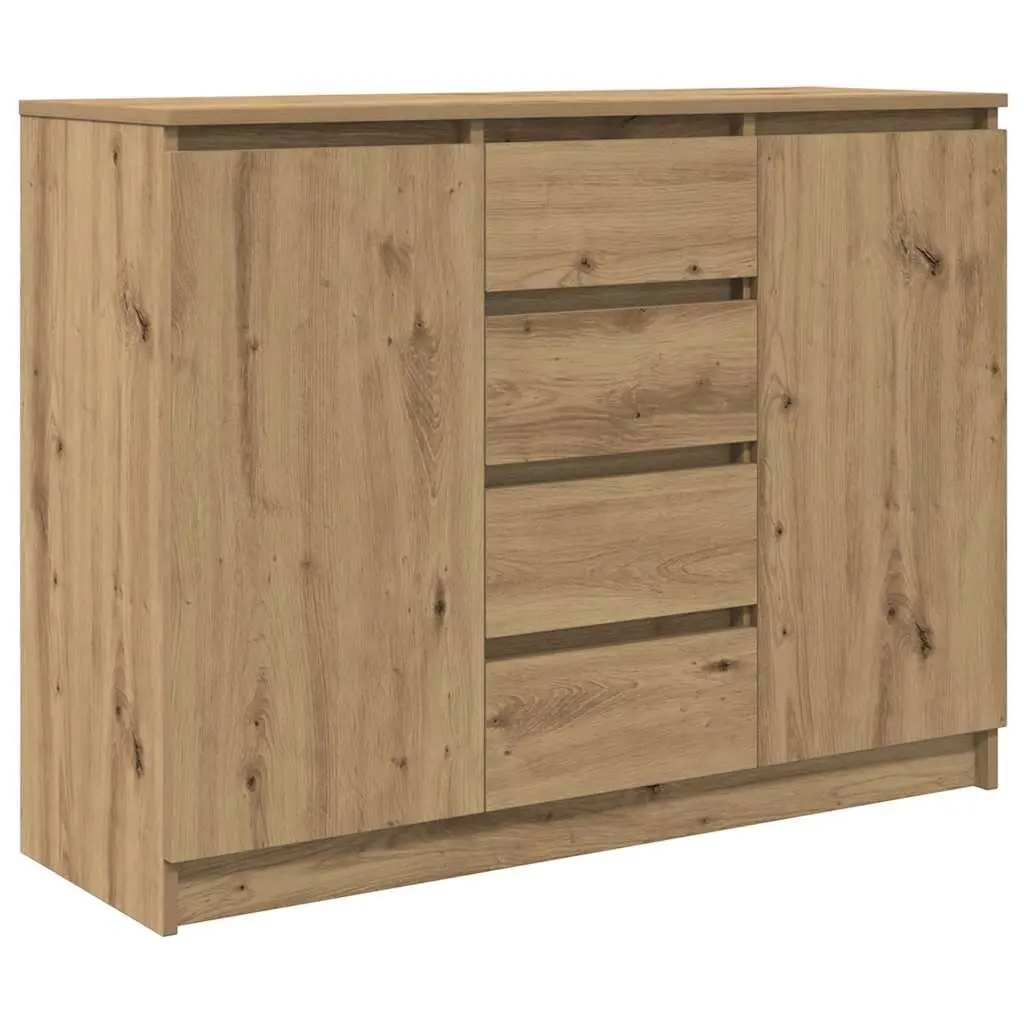 Sideboard Storage Cabinet with Drawers and Doors 1005mm x 350mm x 760mm Brown Engineered Wood