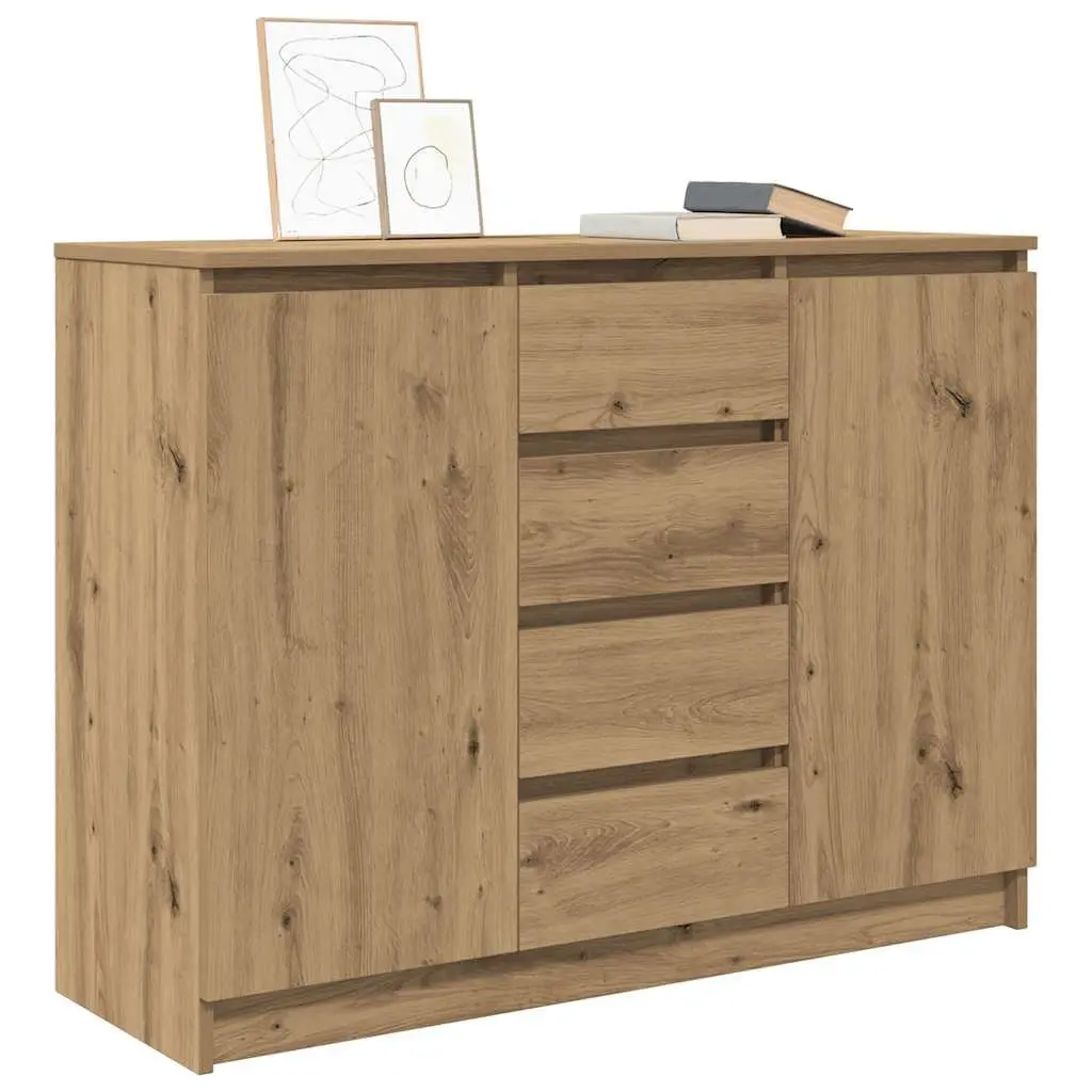 Sideboard Storage Cabinet with Drawers and Doors 1005mm x 350mm x 760mm Brown Engineered Wood