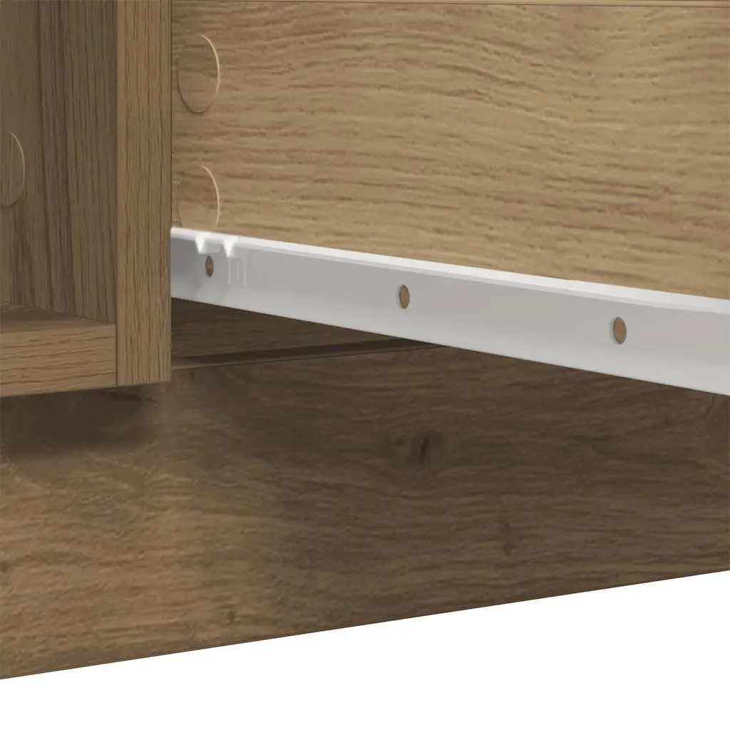 Sideboard Storage Cabinet with Drawers and Doors 1005mm x 350mm x 760mm Brown Engineered Wood