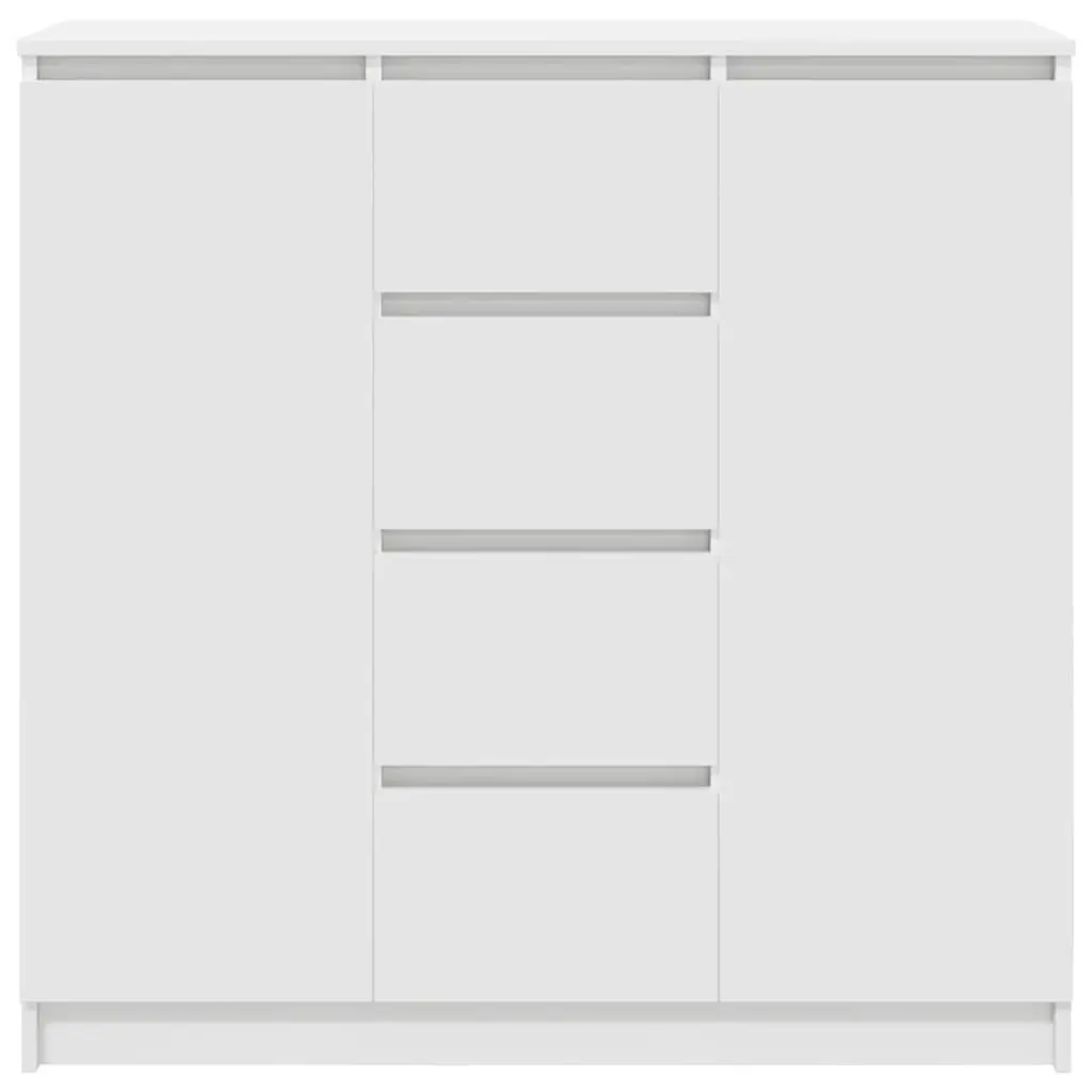 White Sideboard with Drawers and Shelves