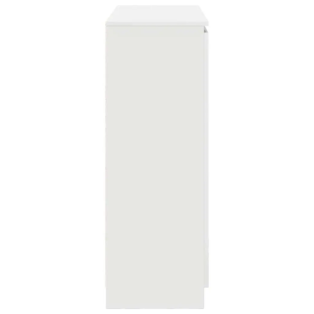 White Sideboard with Drawers and Shelves