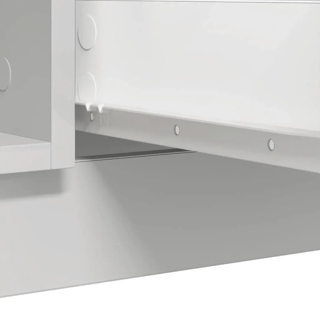 White Sideboard with Drawers and Shelves