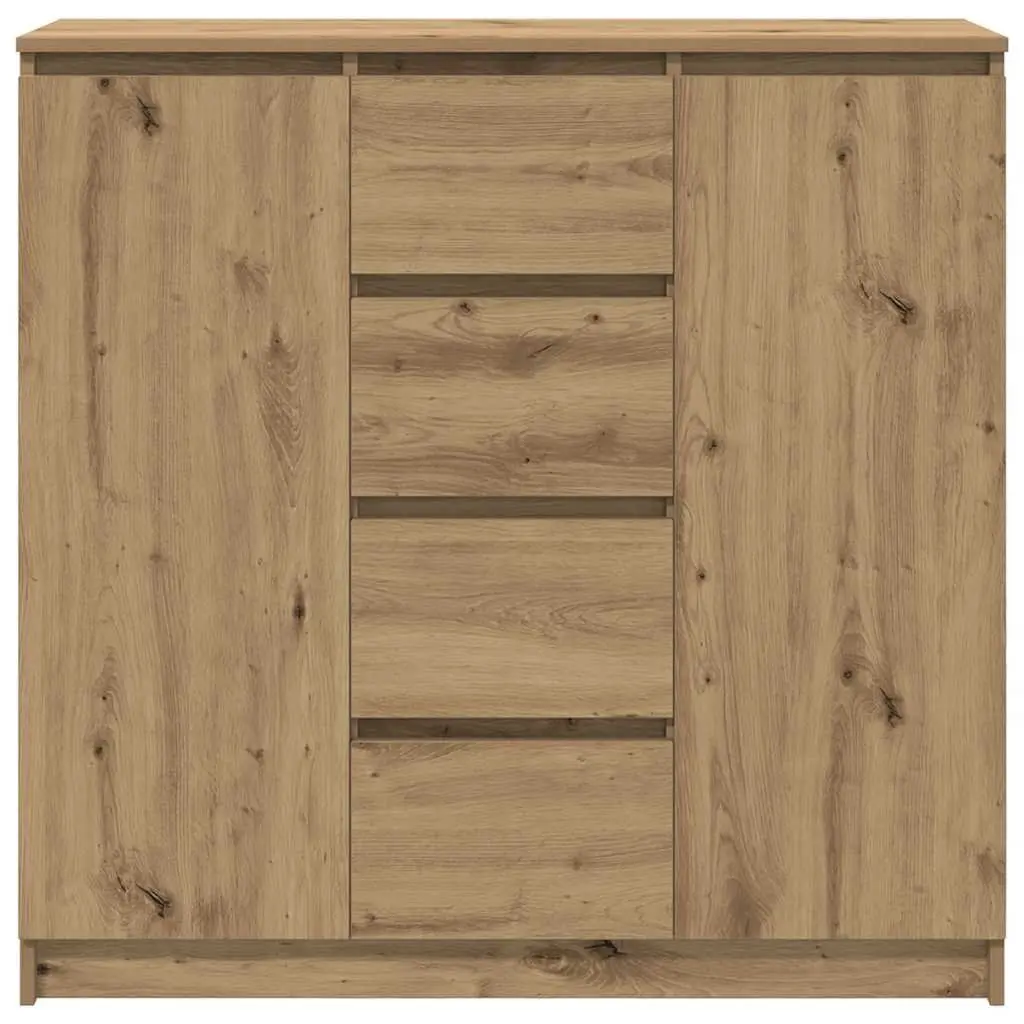 Sideboard with Drawers Brown Storage Cabinet Engineered Wood Living Room