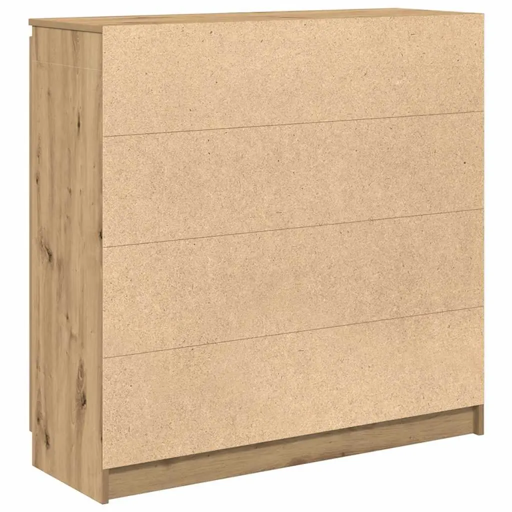 Sideboard with Drawers Brown Storage Cabinet Engineered Wood Living Room
