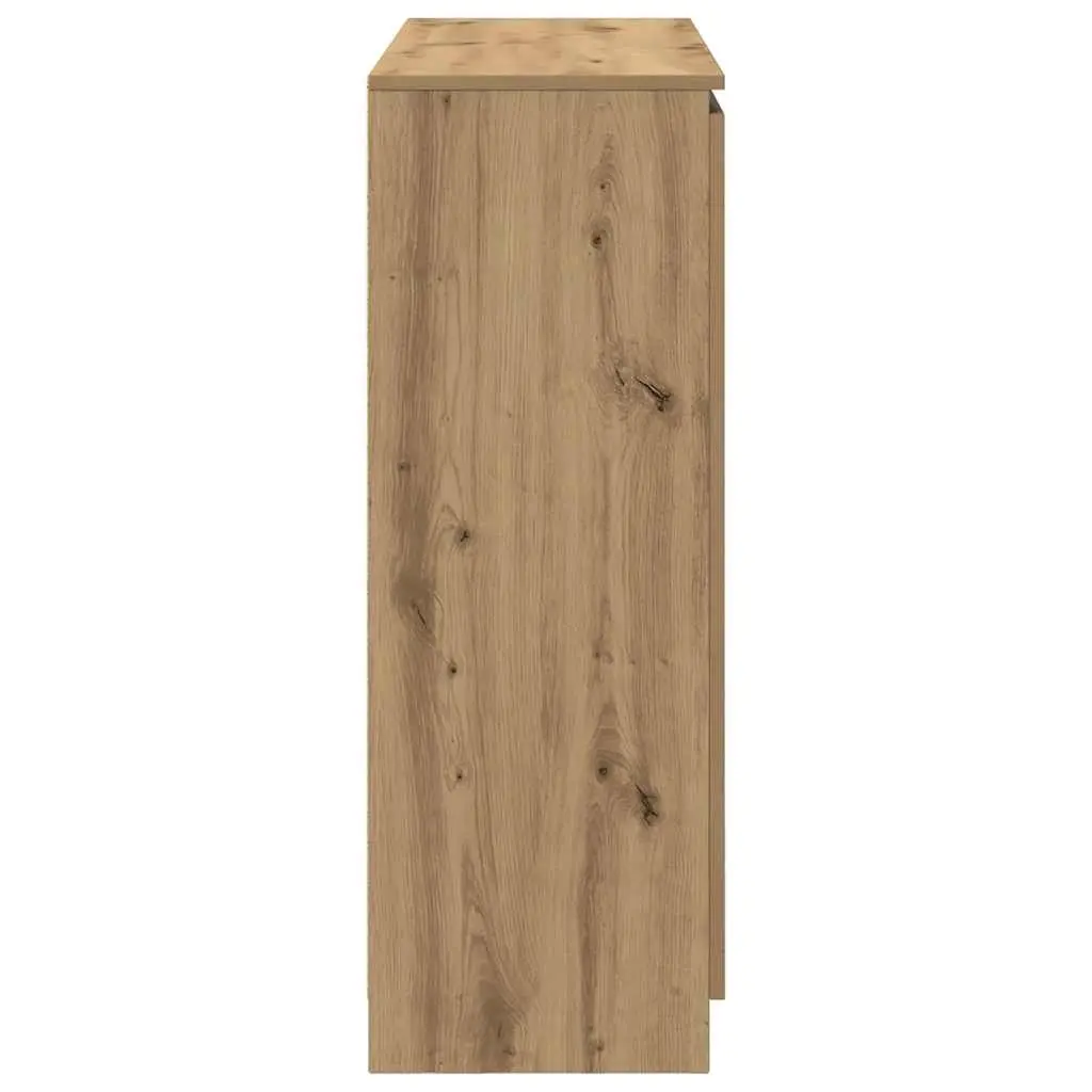 Sideboard with Drawers Brown Storage Cabinet Engineered Wood Living Room