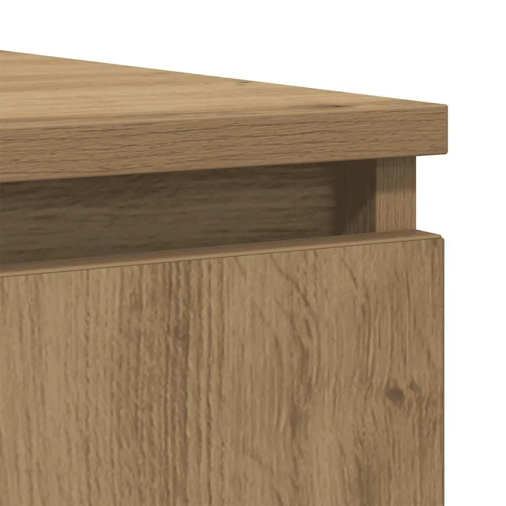 Sideboard with Drawers Brown Storage Cabinet Engineered Wood Living Room