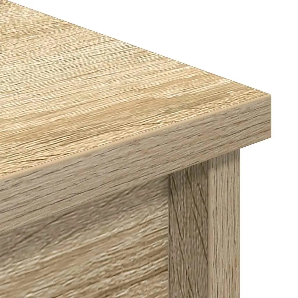 Highboard Storage Cabinet Brown Engineered Wood Tall Cupboard Sideboard Buffet