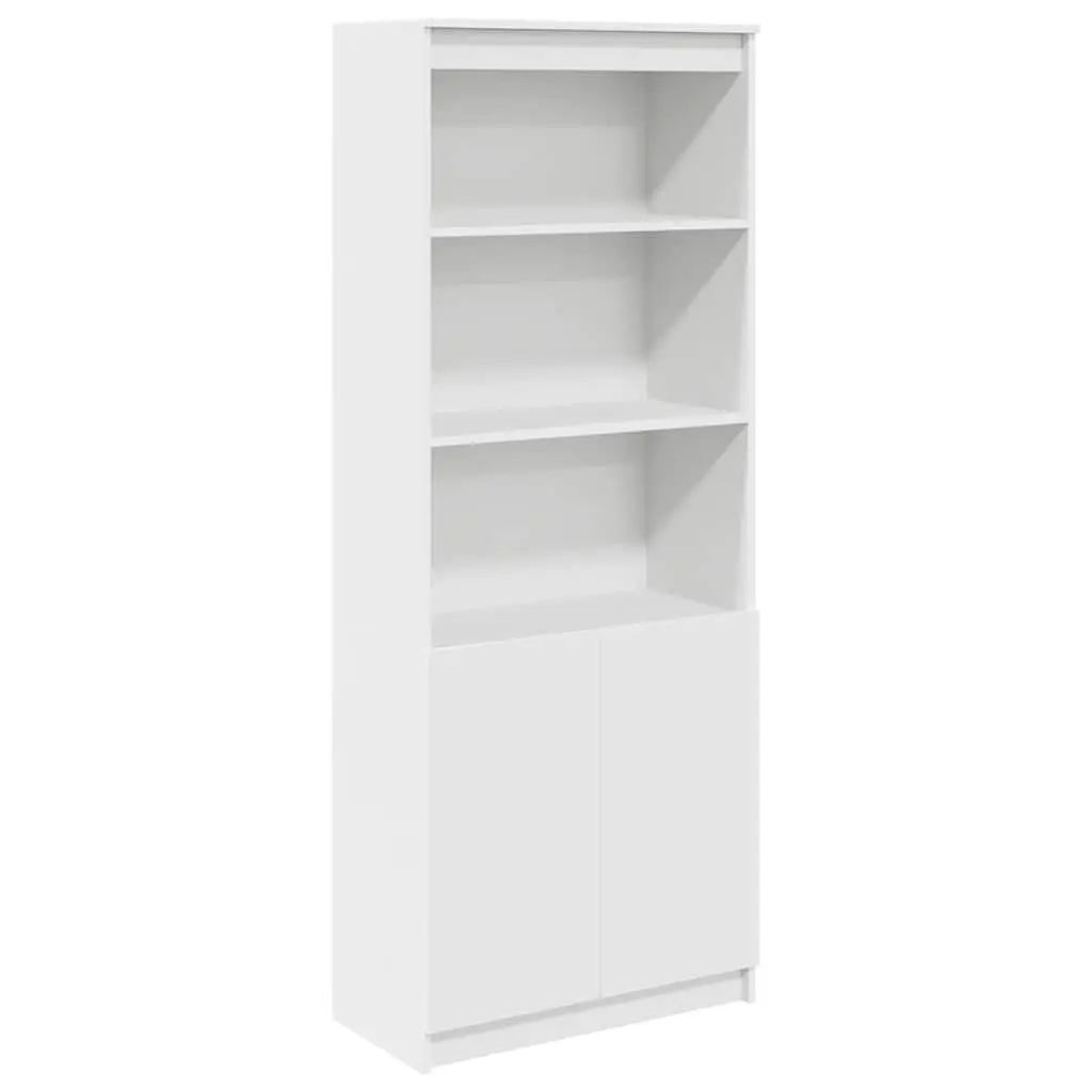 Highboard Storage Cabinet White 70x35x180 cm Tall Cupboard