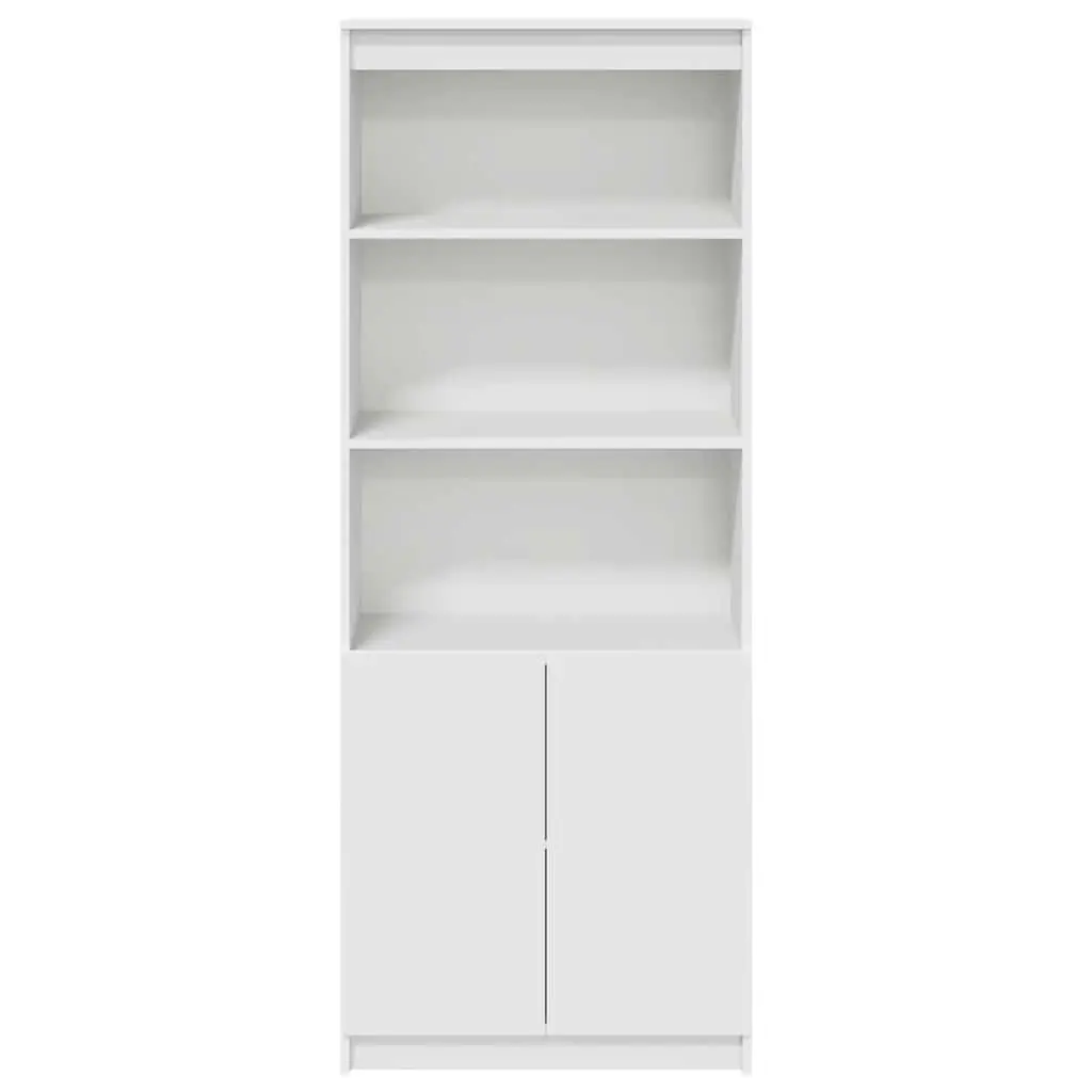 Highboard Storage Cabinet White 70x35x180 cm Tall Cupboard