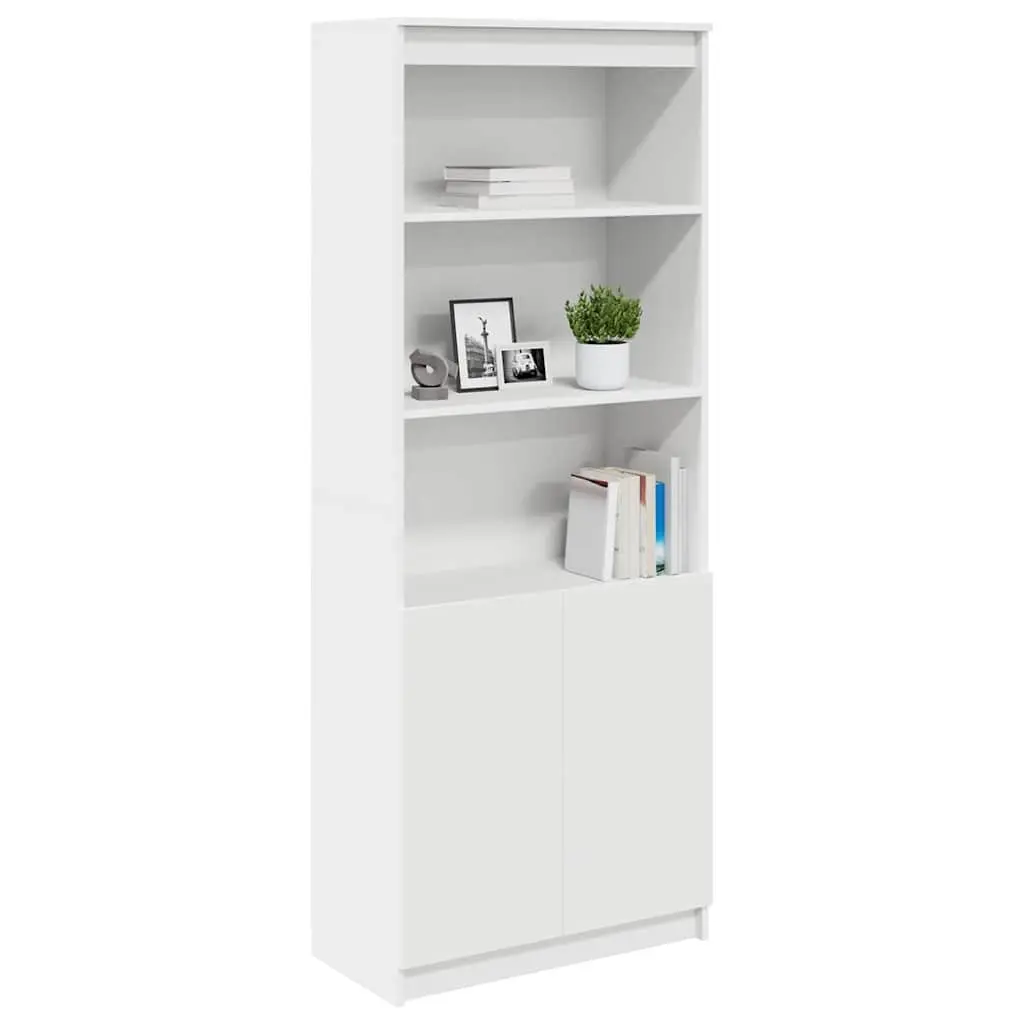 Highboard Storage Cabinet White 70x35x180 cm Tall Cupboard