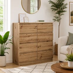 Sideboard Brown Engineered Wood Storage Cabinet Buffet 100x35x99cm