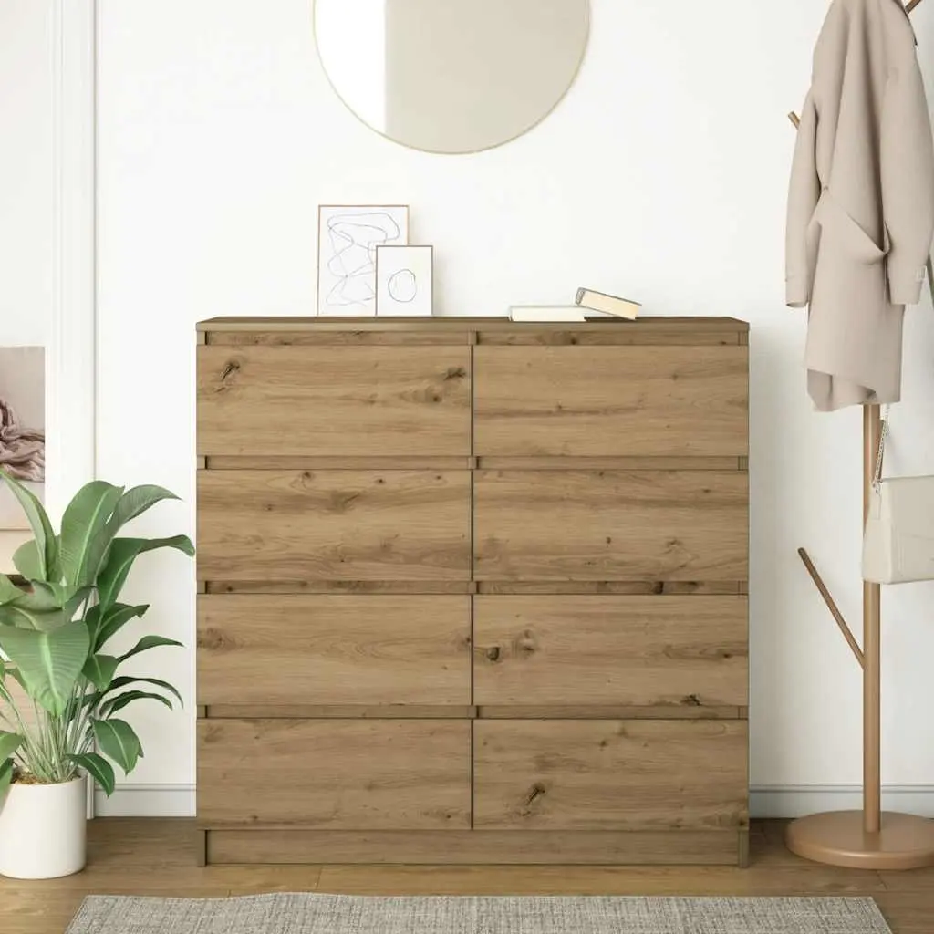 Sideboard Storage Cabinet Engineered Wood 100x35x99cm Brown