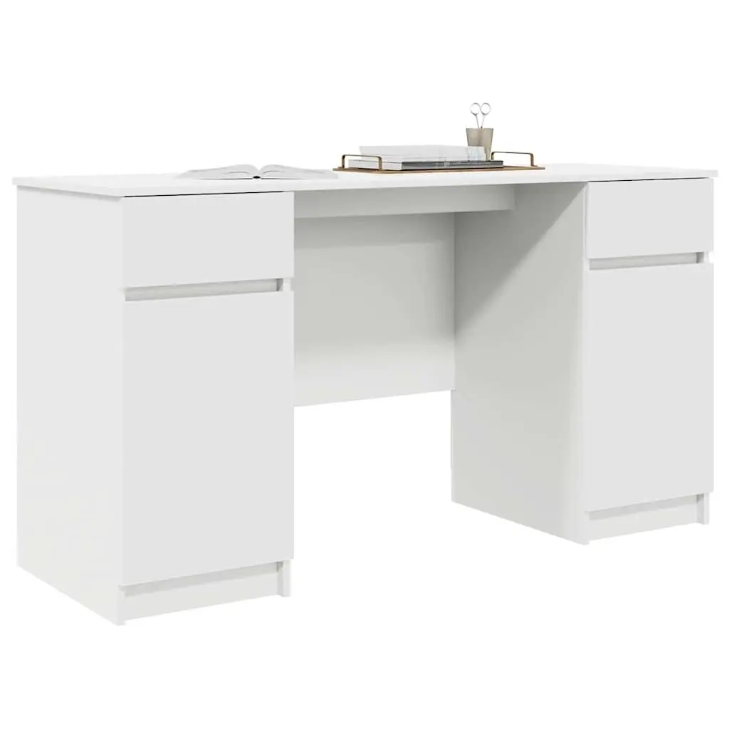 Engineered Wood Desk Writing Home Office Workspace 140cm White