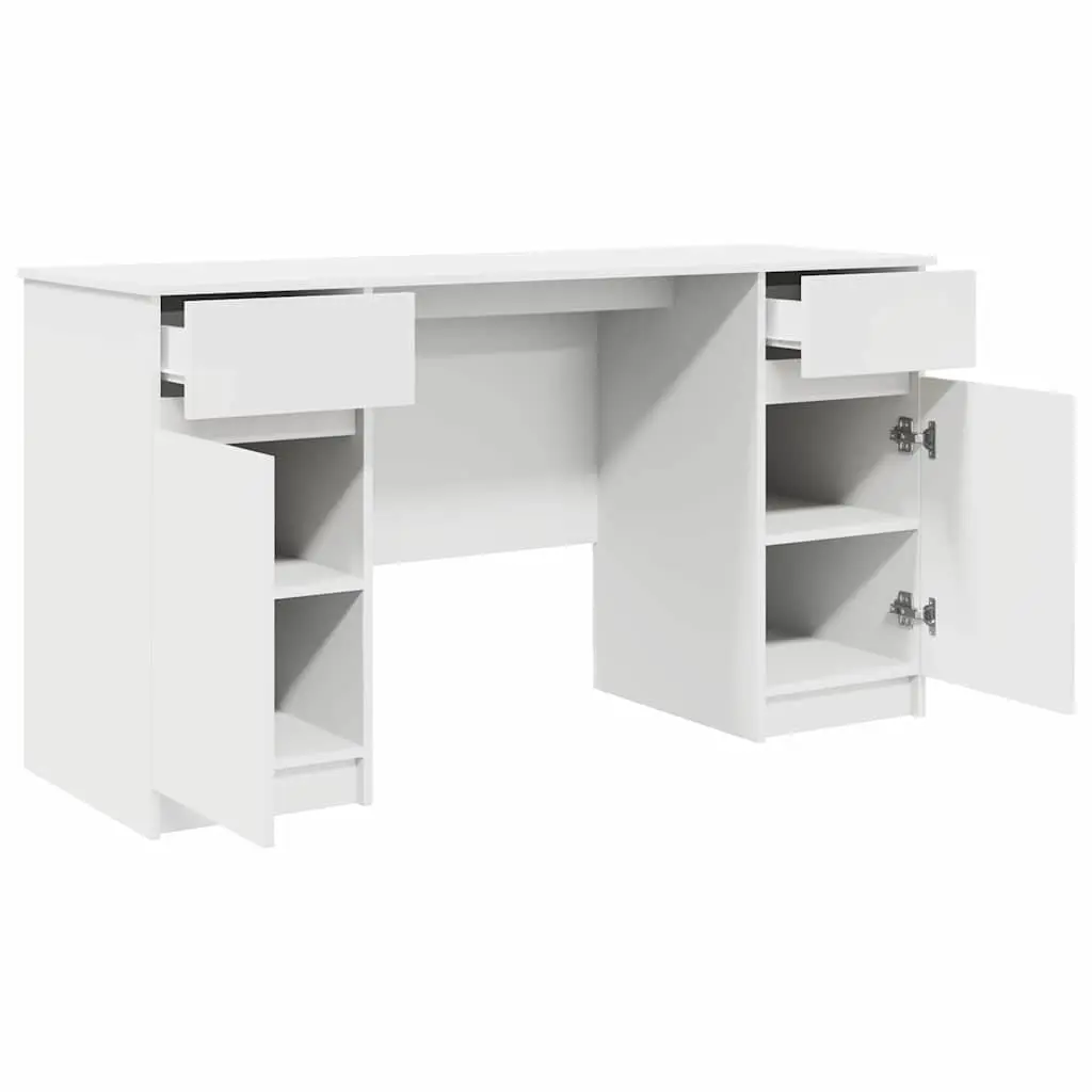 Engineered Wood Desk Writing Home Office Workspace 140cm White