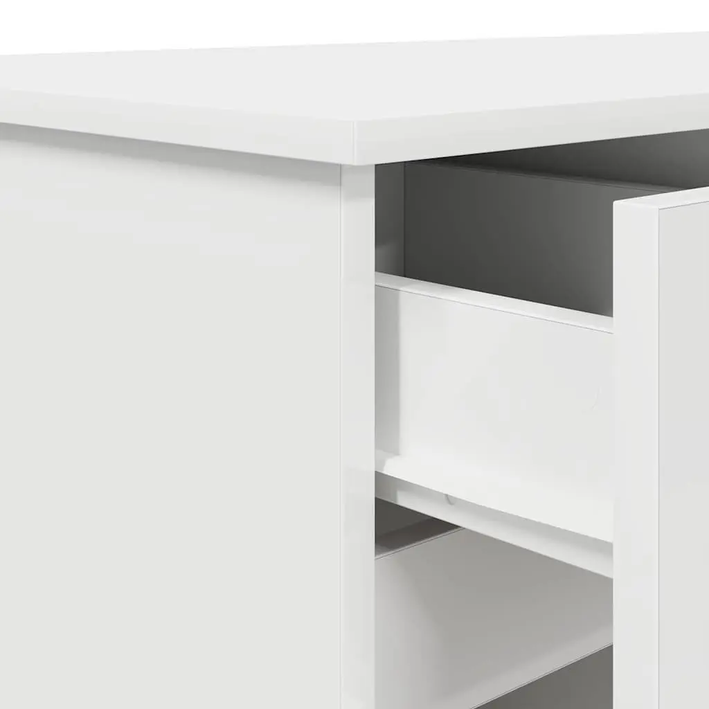 Engineered Wood Desk Writing Home Office Workspace 140cm White